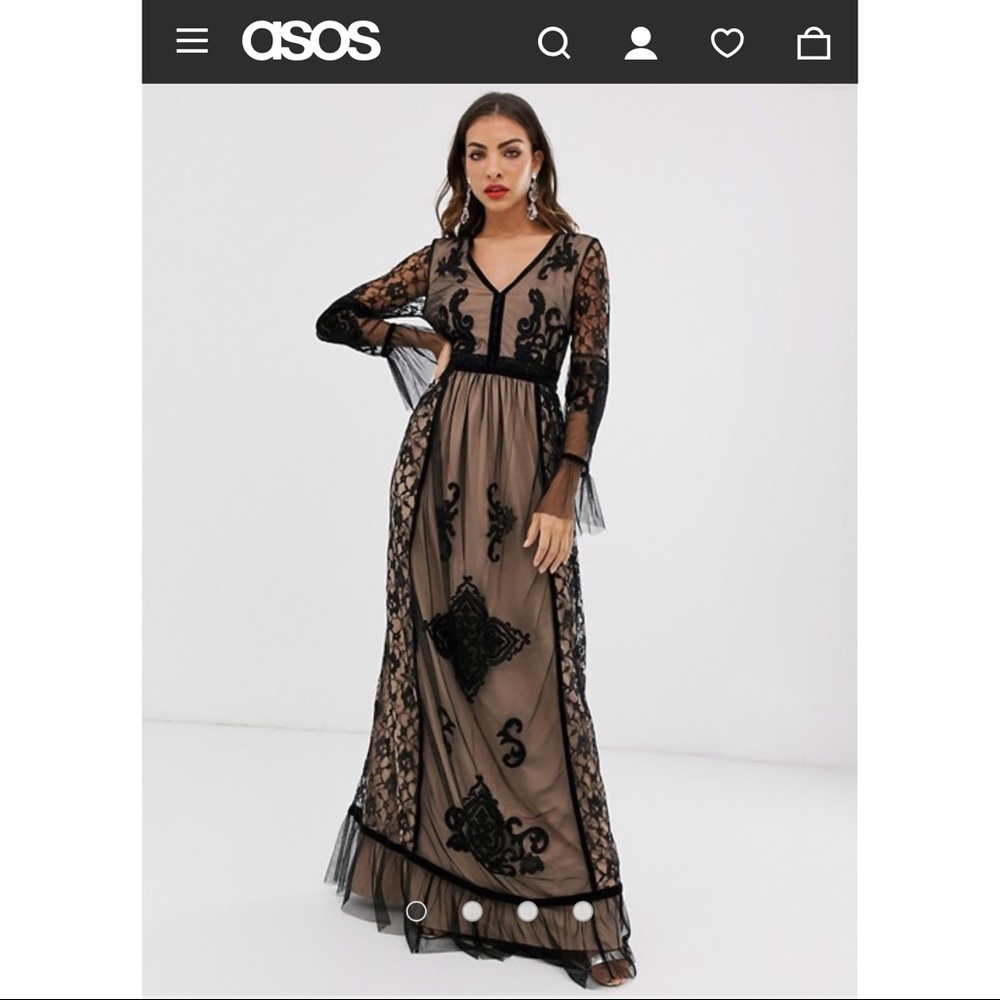 ASOS Frock And Frill Tan and Black Dress